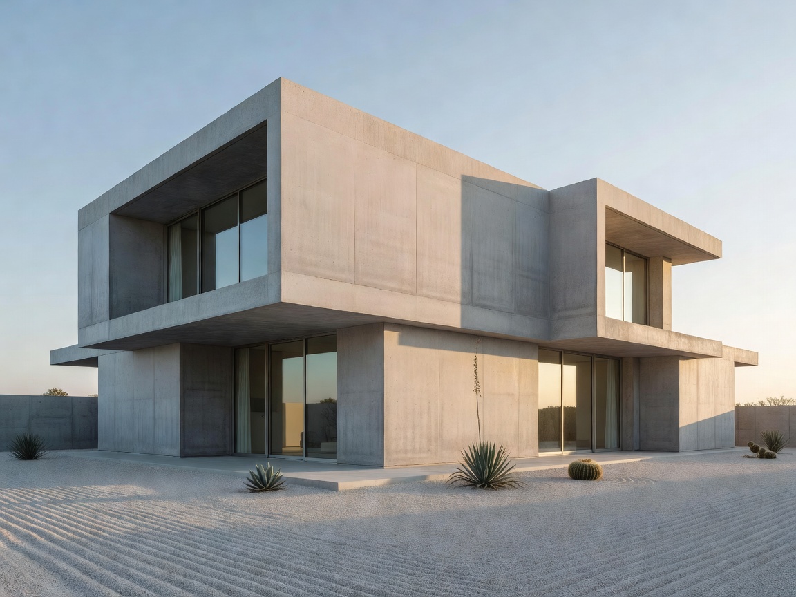 Modern minimalist concrete house exterior - modern_concrete_home.jpg