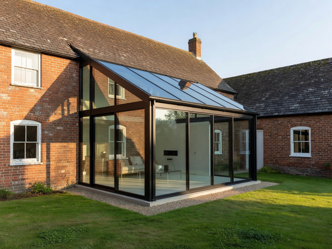 Modern window extension added to a traditional home - modern_glass_extension.jpg